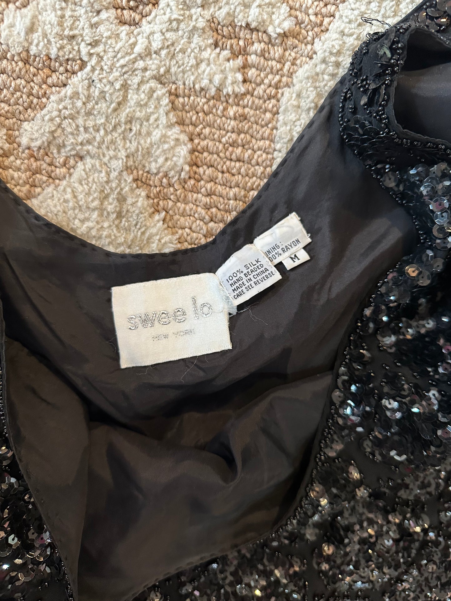 Swee Lo Black Sparkle Sequin dress