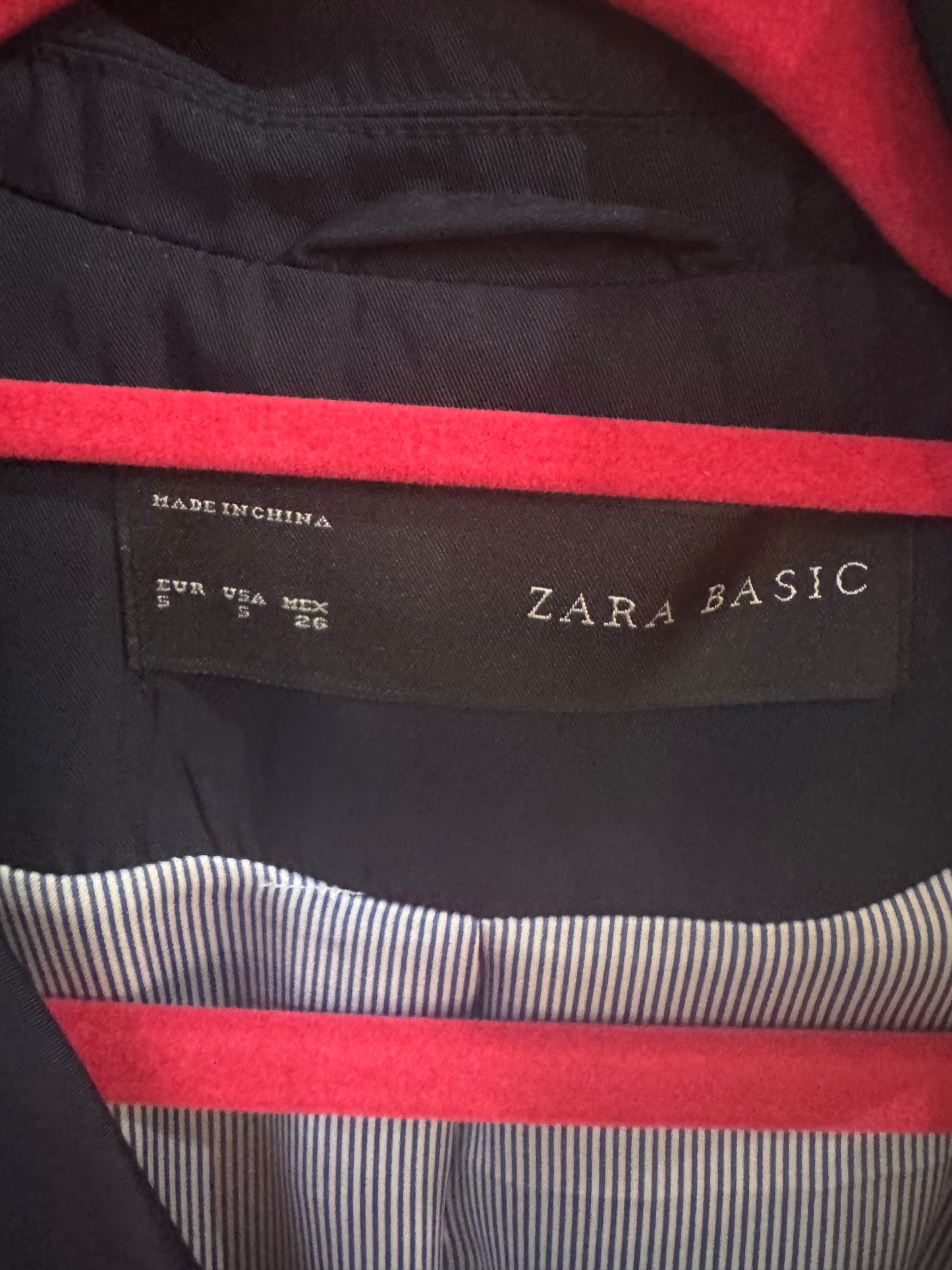 Zara Basic Navy Blue Jacket - Size Small