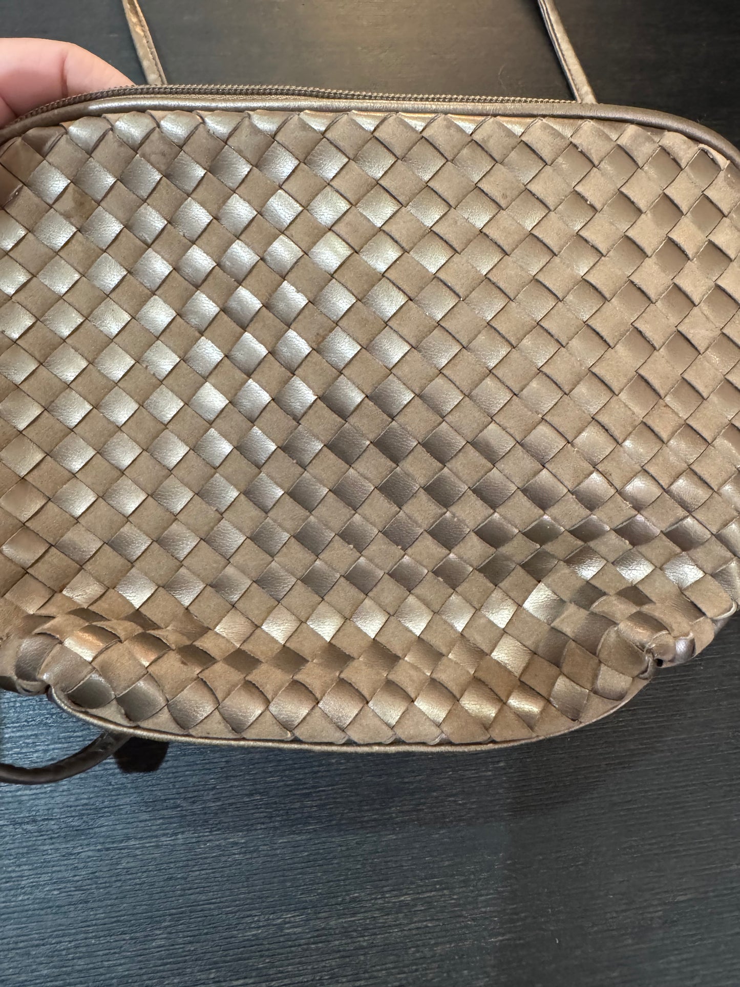 Small Brown Shimmer Shoulder Bag