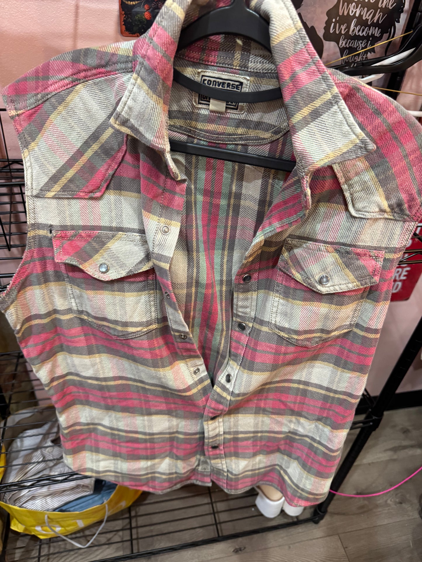 Converse Button Up Vest - Size Small