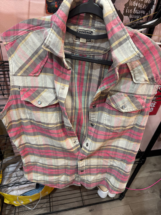 Converse Button Up Vest - Size Small