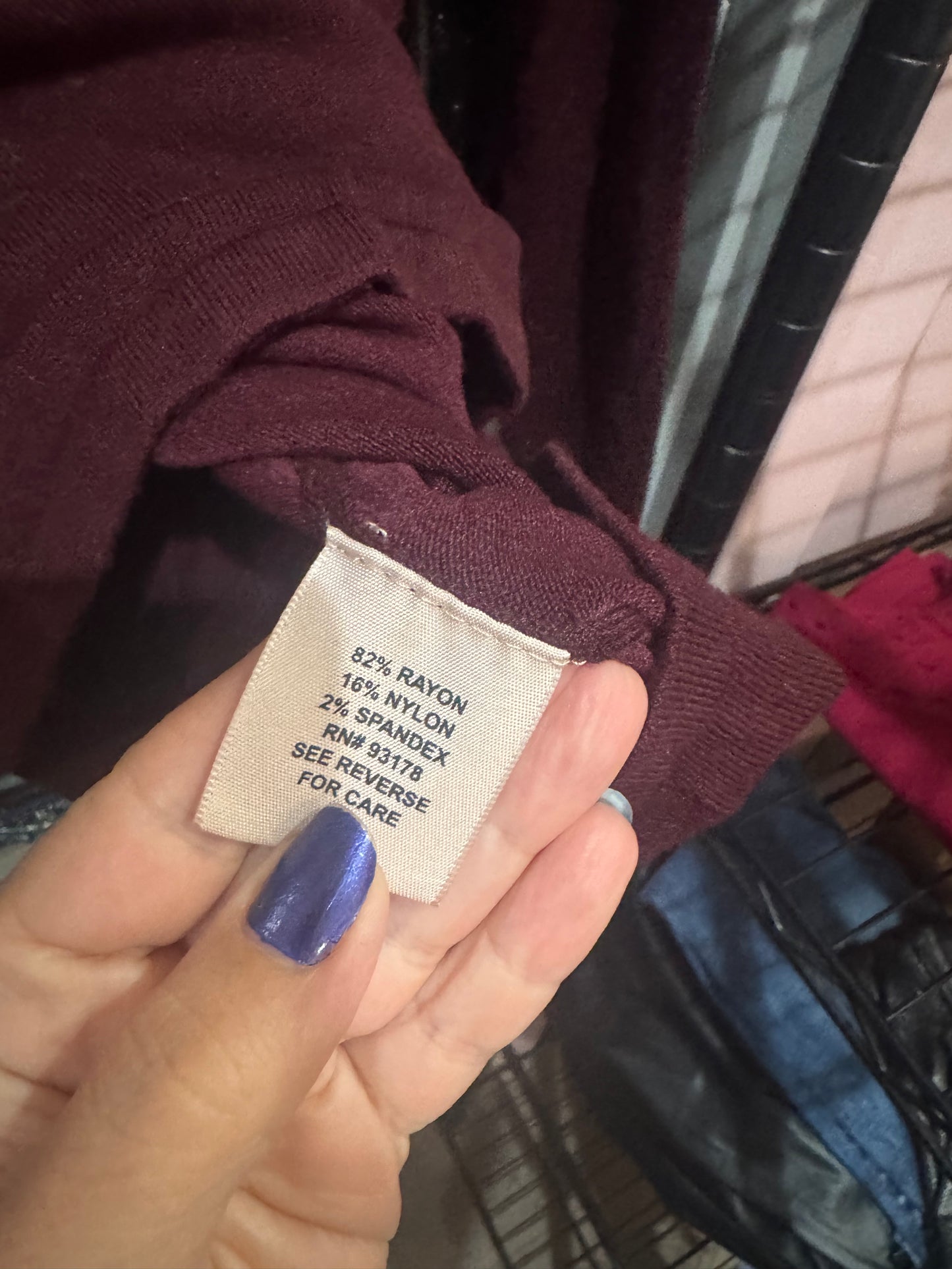 Philosophy Size Medium Maroon Color Sweater