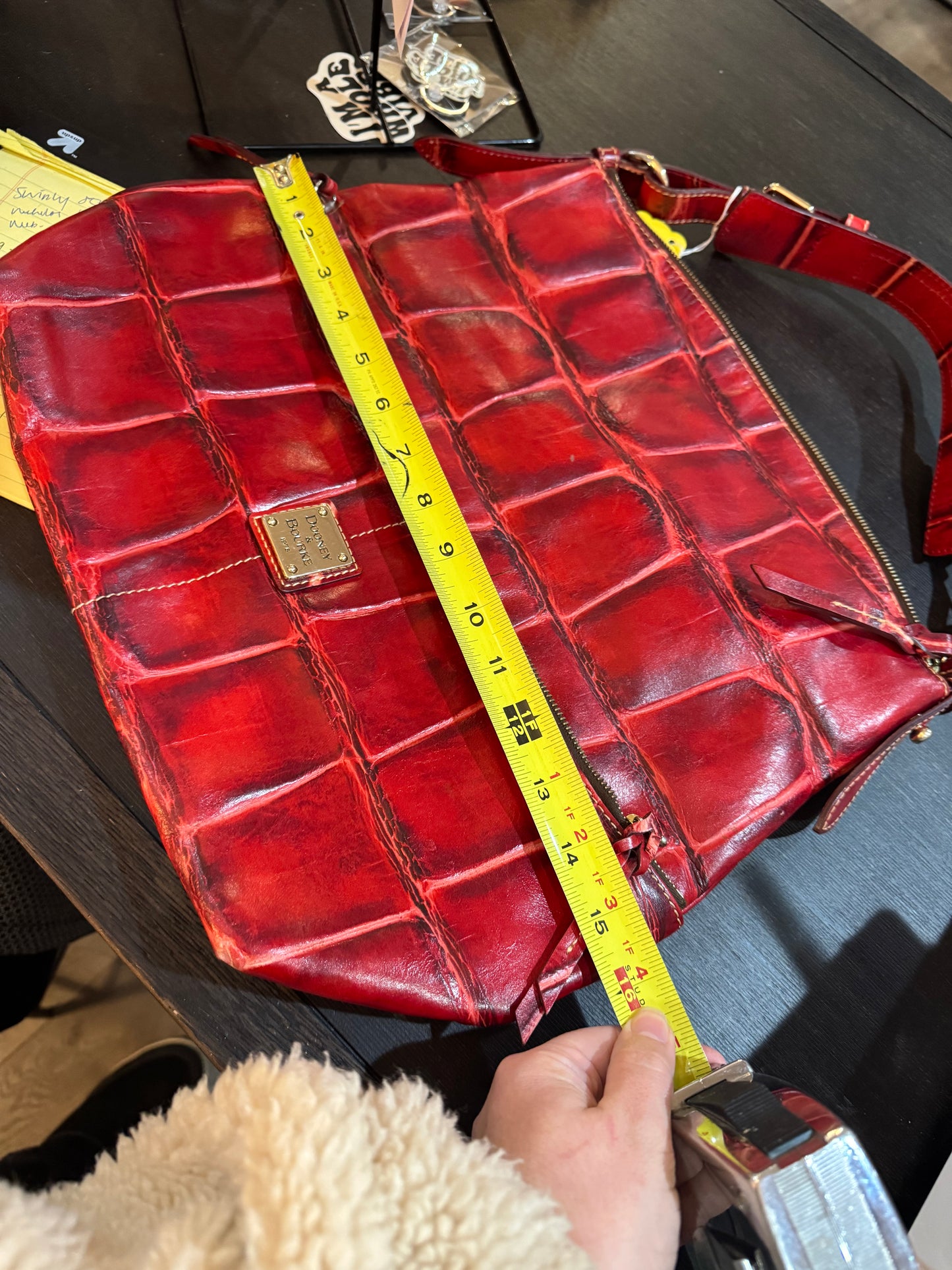 Dooney & Burke red hobo bag