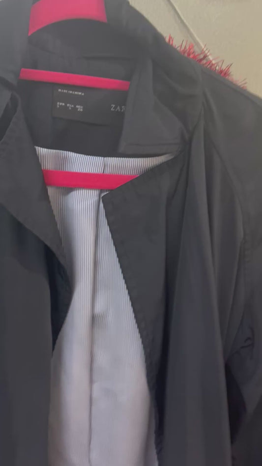 Zara Basic Navy Blue Jacket - Size Small